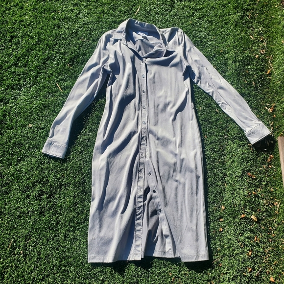 CALVIN KLEIN Longsleeve Button Down Shirt Midi Dress 6 - Picture 8 of 8